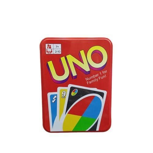 Unoo red edition playing cards from 2 to 10 players best family game includes 108 playing cards - multi color