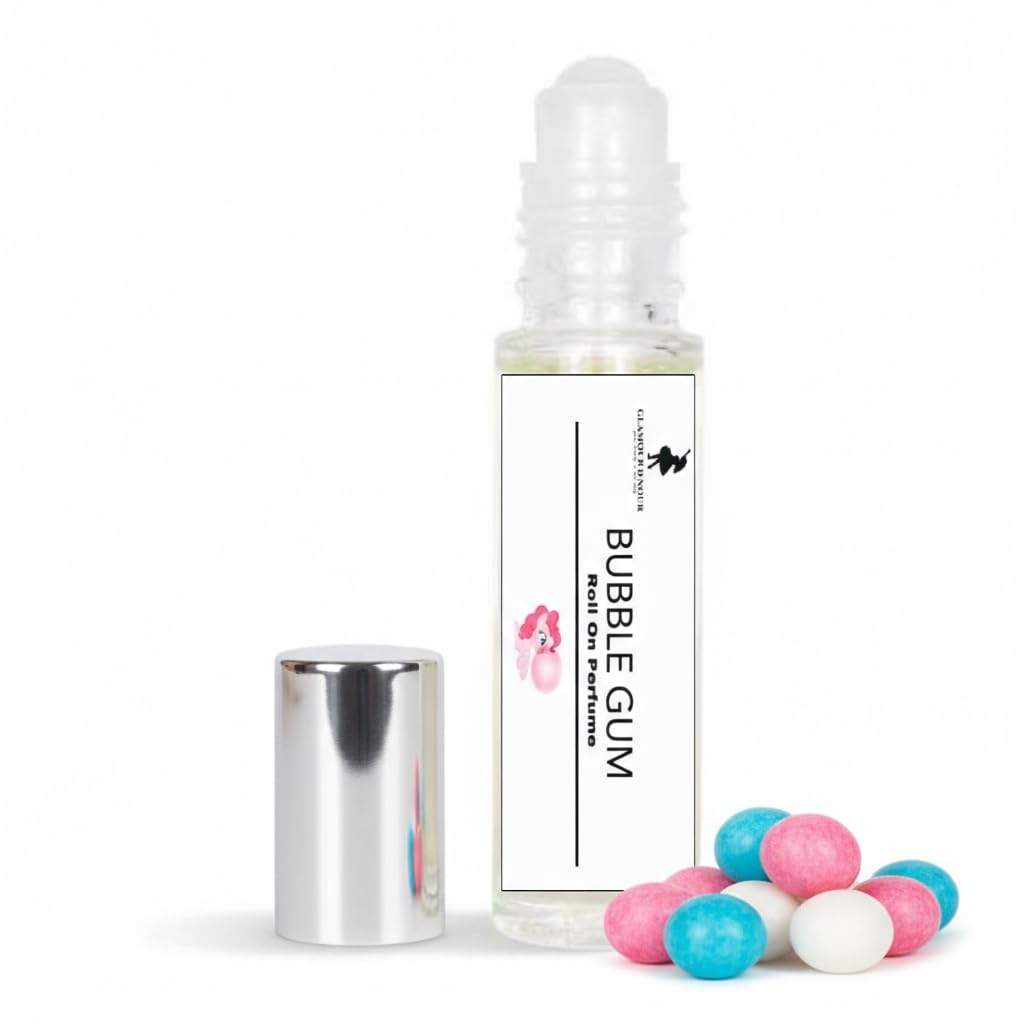 Glamour D Nour Bubblegum Roll on Perfume 8 ml, Transparent