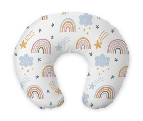 Mamas Gift, Mamas Pillow – Ergonomic Multi-Functional Nursing & Feeding Pillow – Firm U-Shape Support with Removable Cover – Soft Egyptian Cotton – White – Breast & Bottle Use