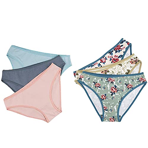 Milk underwear - Pack of 6 Bikini Panties - 3 Printed & 3 Plain - For Women - 2725610060890