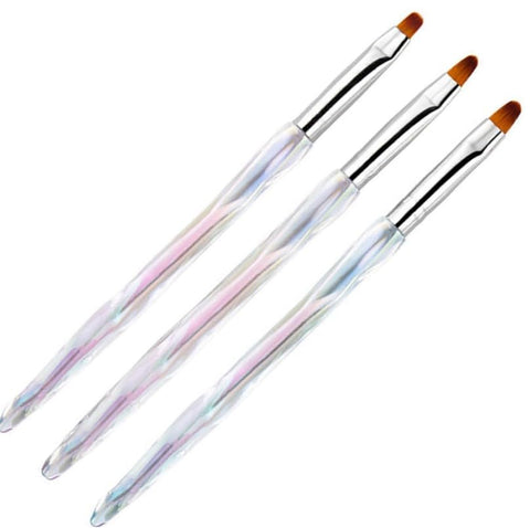 3pcs Nail Polish Clean up Brush, Nail Pen Painting Tools Nail Remover Brush for Nail Art Design & Polish Mistake Cleaning