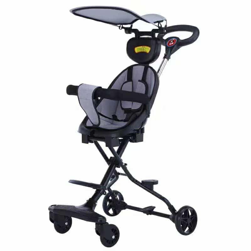 HAPPY KIDDO Baby Stroller, Multicolor, 1-5 Years, 4 Wheels, 5 Point & 3 Point Harness, 3 kg, Standard Stroller