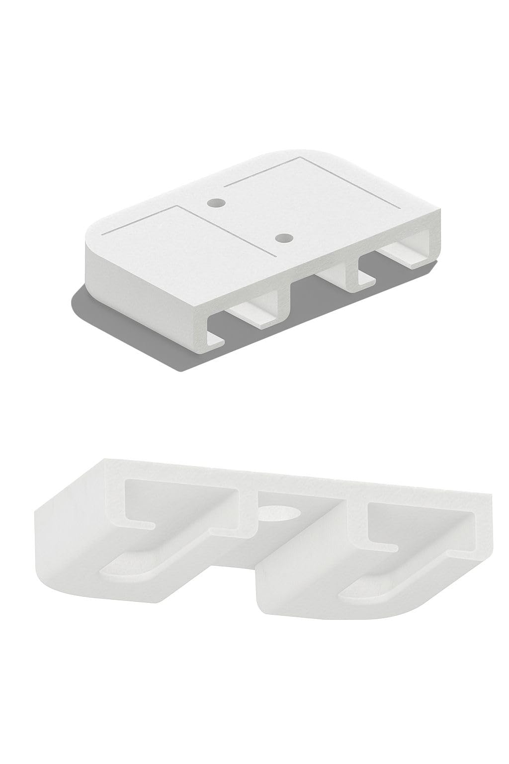 PS5/PS4 Controller Under Desk Mount Holder - Dual Controller Hanger with Strong Adhesive & Screw Option - Space-Saving Gaming Accessory, Durable ABS Plastic - Universal Fit (white)