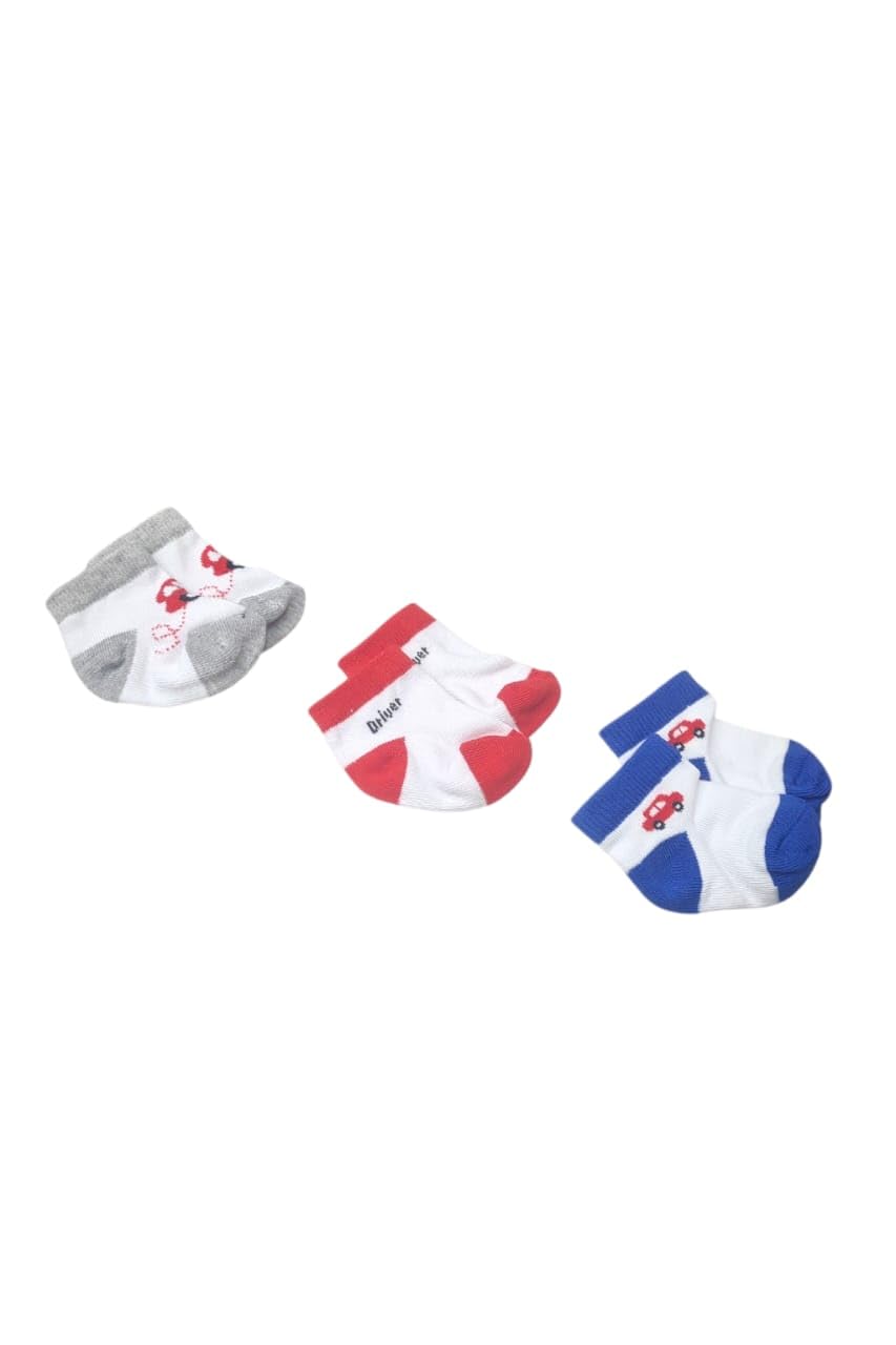 Baby Socks – Newborn – Casual –0-3 Months – Unique Pack of 3 Socks