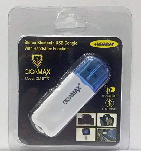 GigaMax Stereo Bluetooth USB Dongle With Handsfree Function and Mic GM-BT77