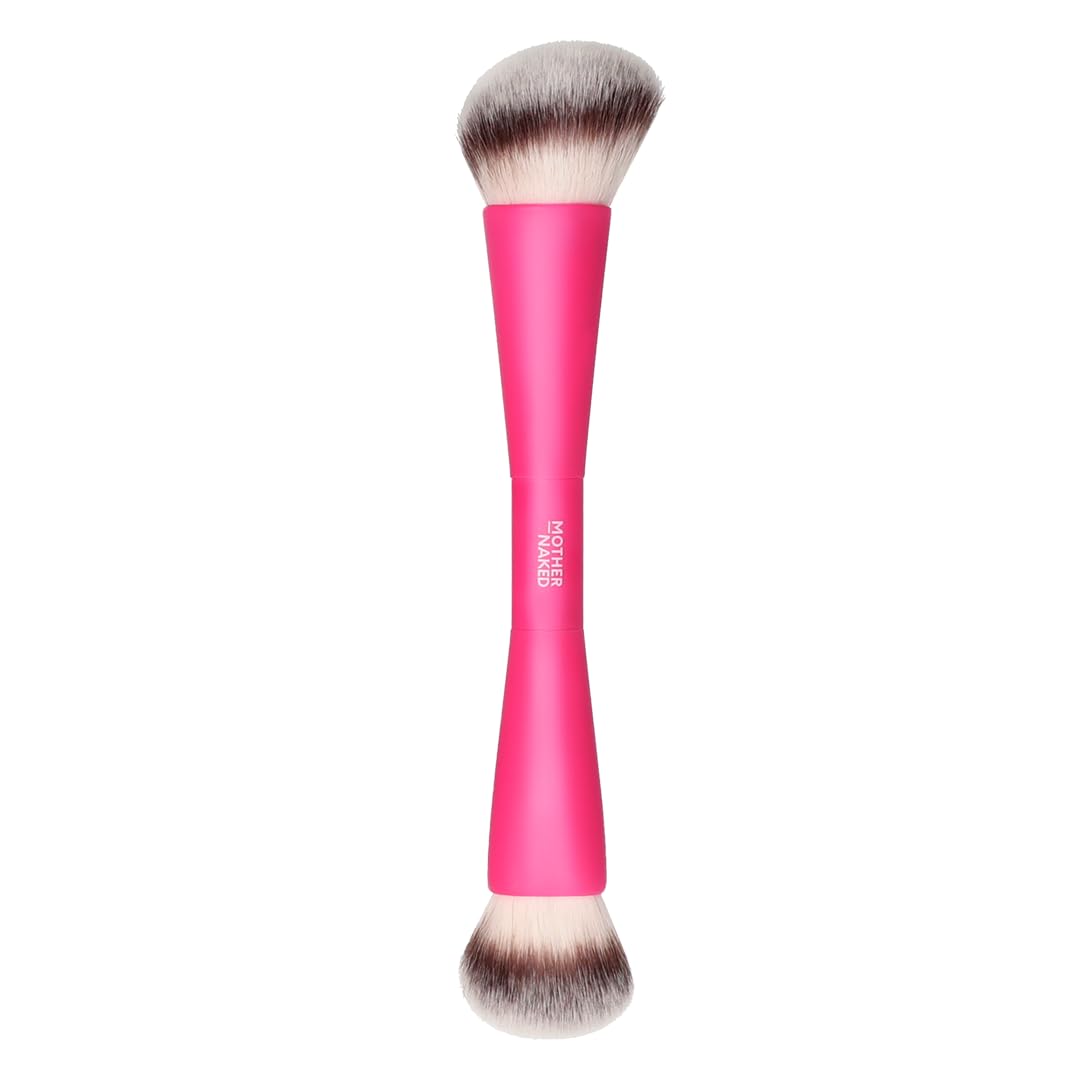 MotherNaked The Busy Girl Wand 4-in-1 Makeup Brush | Face Brush | Highlighter & Blush | Eyeshadow & Concealer | Spoolie | Travel Friendly with Protective Case