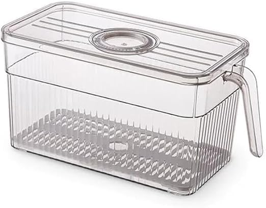 Refrigerator Organizer Bins, Kitchen Organizers and Storage, Refrigerator Organizers and Storage, Stackable Clear Food Storage Bins, Fridge, Cabinet (15cm*28cm*15cm)