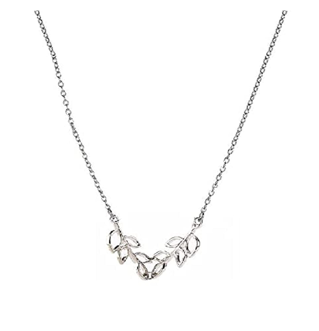 Women's Branch Pendant Necklace, Silver