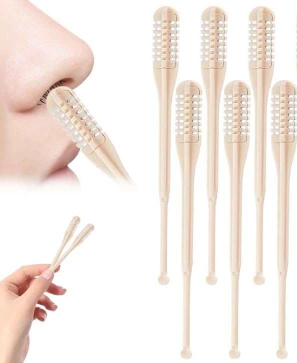 2in-1 Nasal Hair Cutter, Nose Hair Knife, Nostril Hair Remover TooL, Manual Rotating Nose Hair Trimmer for Women Men (6 PCS)