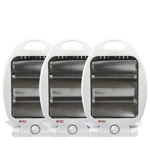 First Quartz Electric Heater with Easy Carry Handle - 600 Watt, 2 Candles and Safety Switch (Piece, Piece, 3)
