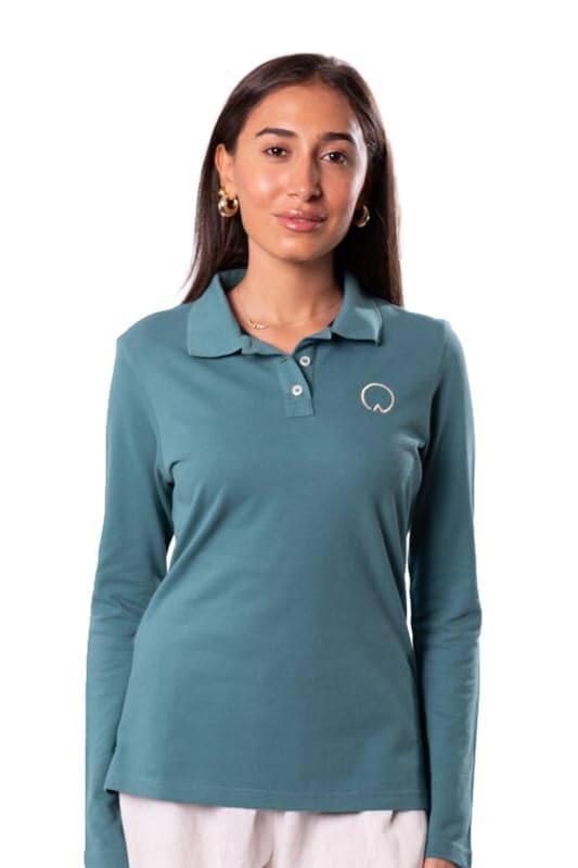 Women's Cotton Long Sleeve Polo