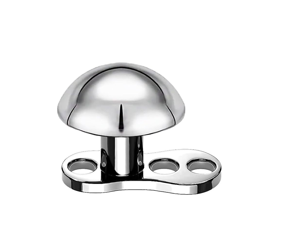 Microdermal Dome Dermal Anchor Piercing Jewelry - Silver