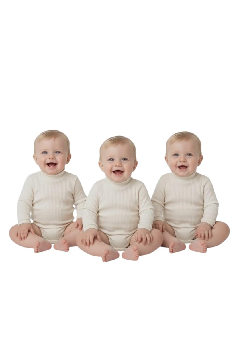 Baby Winter Clothes Set, 3 Pieces High Cool Baby Girl Newborn Baby Clothes Padded Cotton Warm Soft