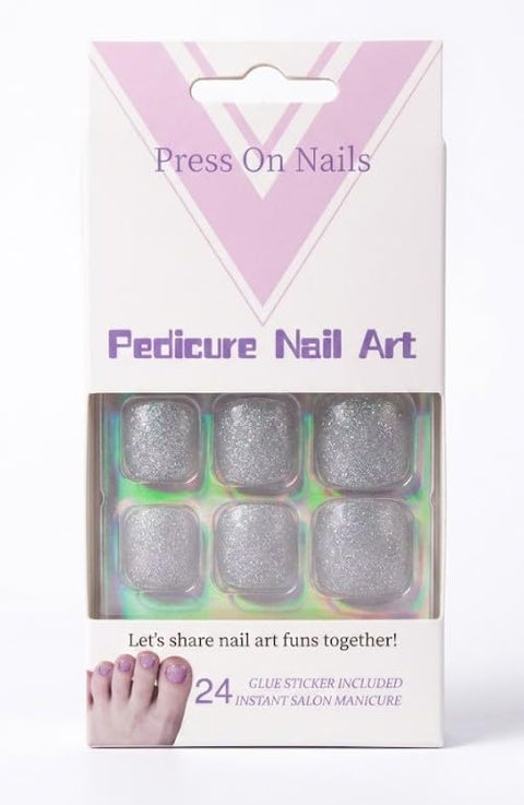 12pc foot Toenail False Nails Full Cover Artificial Natural Square Toe Nails Acrylic Nail Tips 10 Size French Style for Women Girls Salon Nail Art DIY (C)