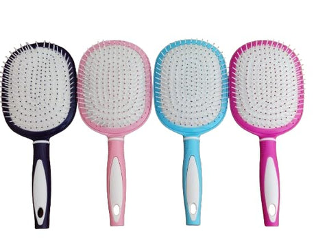 Oval Air Cushion Sliding Durable Comb Painless Cushion Comb Soft Bristles Hair Brush, Styling Brushes Massage Hair Brush for Detangling, Volumizing, Separating, Shaping (Pack of 1) (Assorted Color)