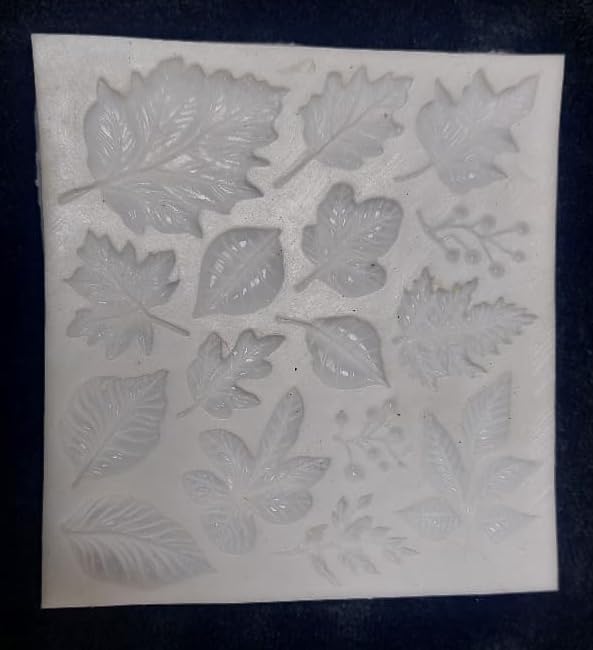 Leaf Silicone Mold, Multi Leaf Design, for Resin, Soap, Chocolate, White
