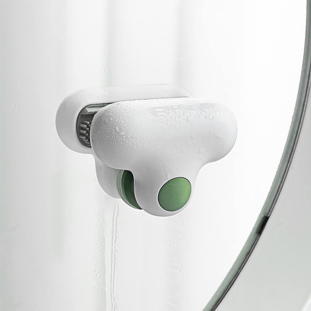 Mini Cute Window Cleaning Squeegee, Silicone Rubber Shower Squeegees with Suction Cup Hook, No Drilling Cloud Shape Window Squeegees for Bathroom Mirror Wiper, Window Glass Cleaning