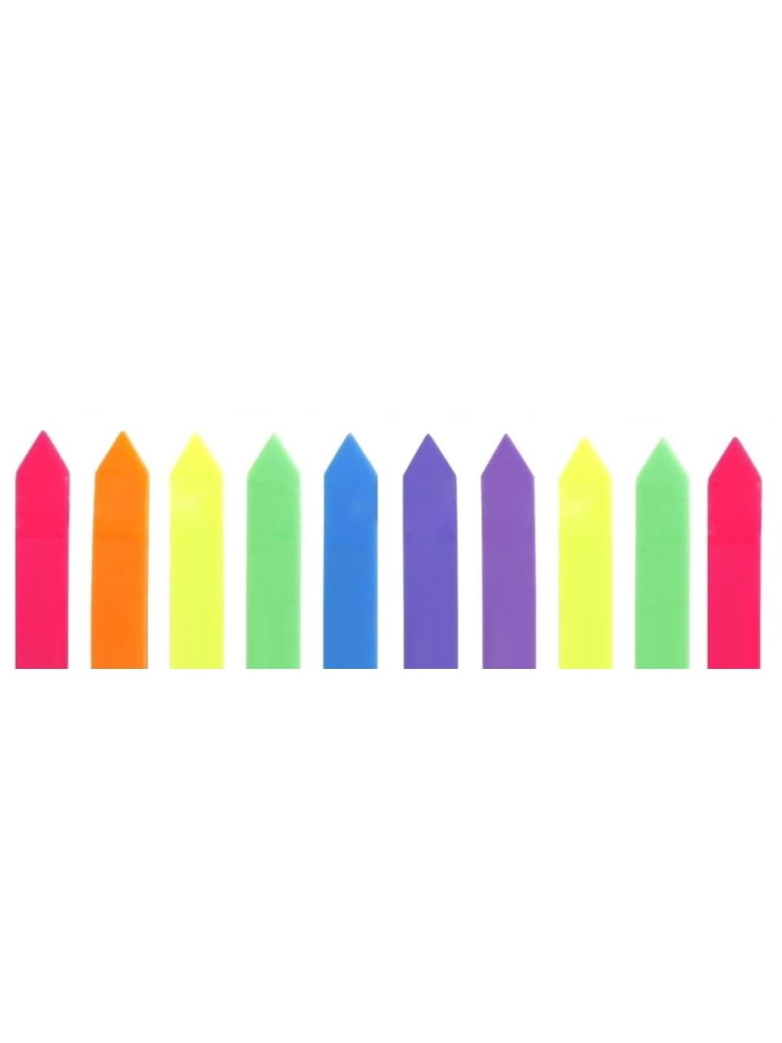 Generic Sticky Notes, Set of 20 Sheets Material, Multicolored, 1.7IN X 0.4IN, 45 X 12 MM