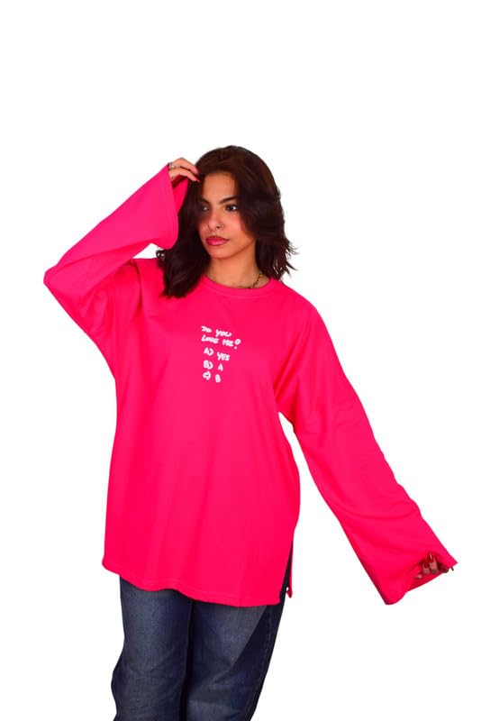 Oversized T-Shirt With Sleeves Cotton