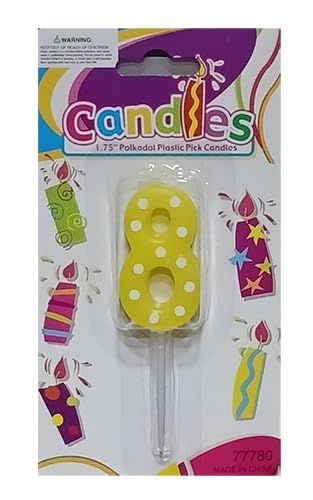 candles polkadot plastic pick no.8