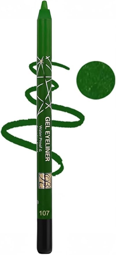 ROSE BERRY Eyeliner Waterproof Glitter Pencil, Green, Long-Lasting, Shade 107