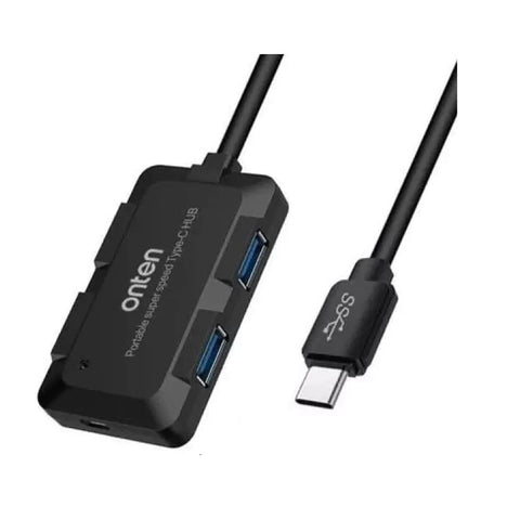 ONTEN USB C HUB 4 Ports USB 3.0 With Power input For Mac,PC and Phone