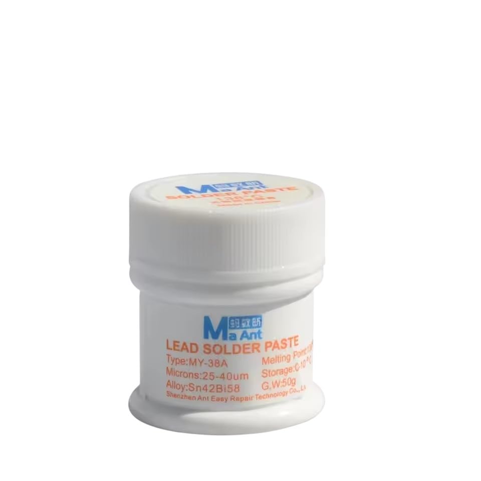 (1Pcs) Low Temperature Solder Paste MY-38A 138°C 50g | MaAnt MY-38A 138 Low Temperature Solder Paste 50g | Durable construction | Easy installation | Reliable performance | For repair