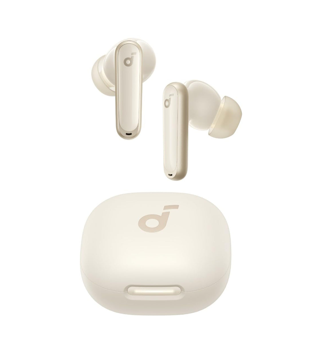 Soundcore P40i by Anker, Noise Cancelling Wireless Earbuds, Heavy Bass, 60H Playtime, 2-in-1 Case and Phone Stand, IPX5, Wireless Charging, 18 Months Warranty - White