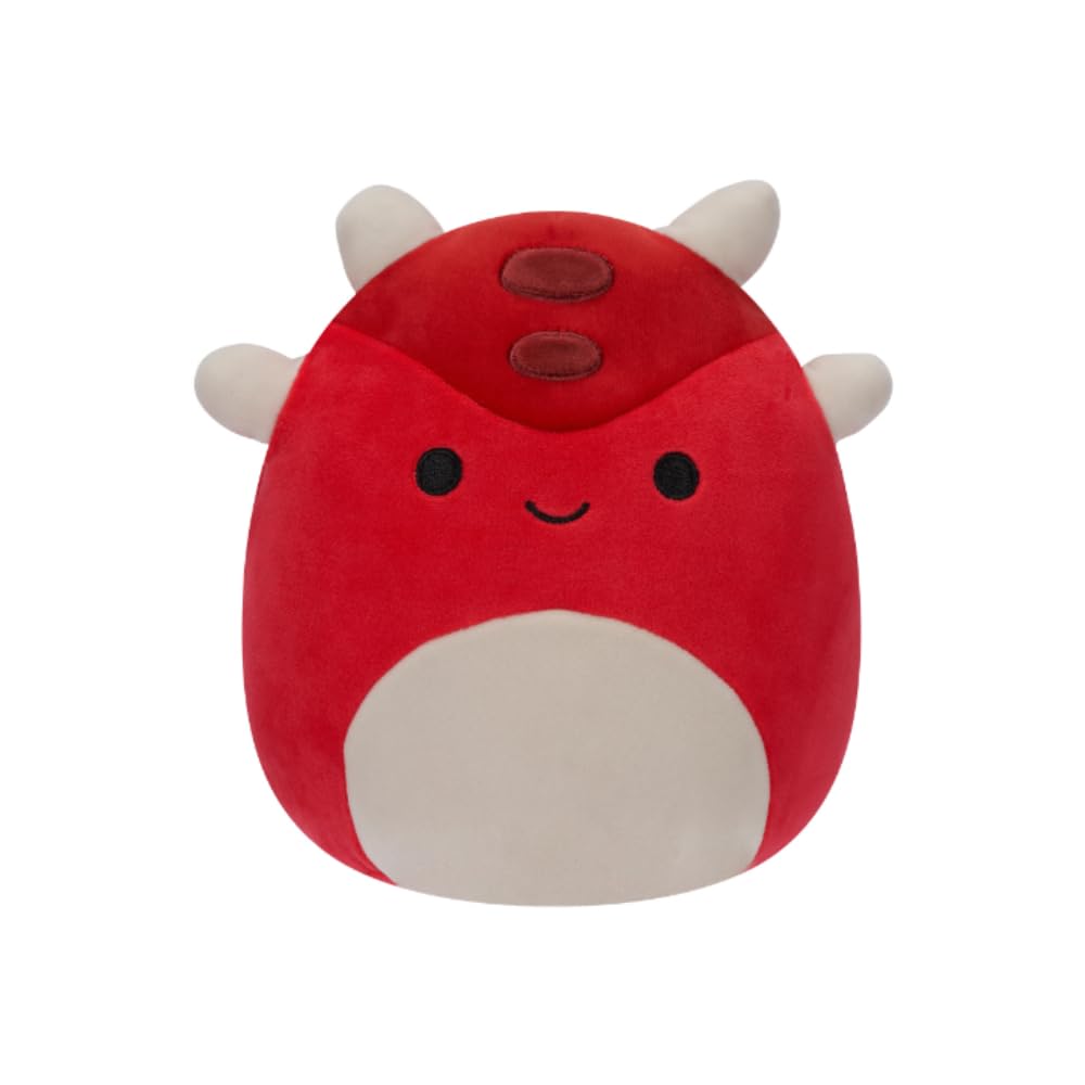 Squishmallows 7.5 inch Little Plush Sergio the Red Armored Dino Officially Licensed Kellytoy Plush Toy Colorful Soft Gift for Kids Girls & Boys Washable Squishy Stuff Toy Multicolor All Age