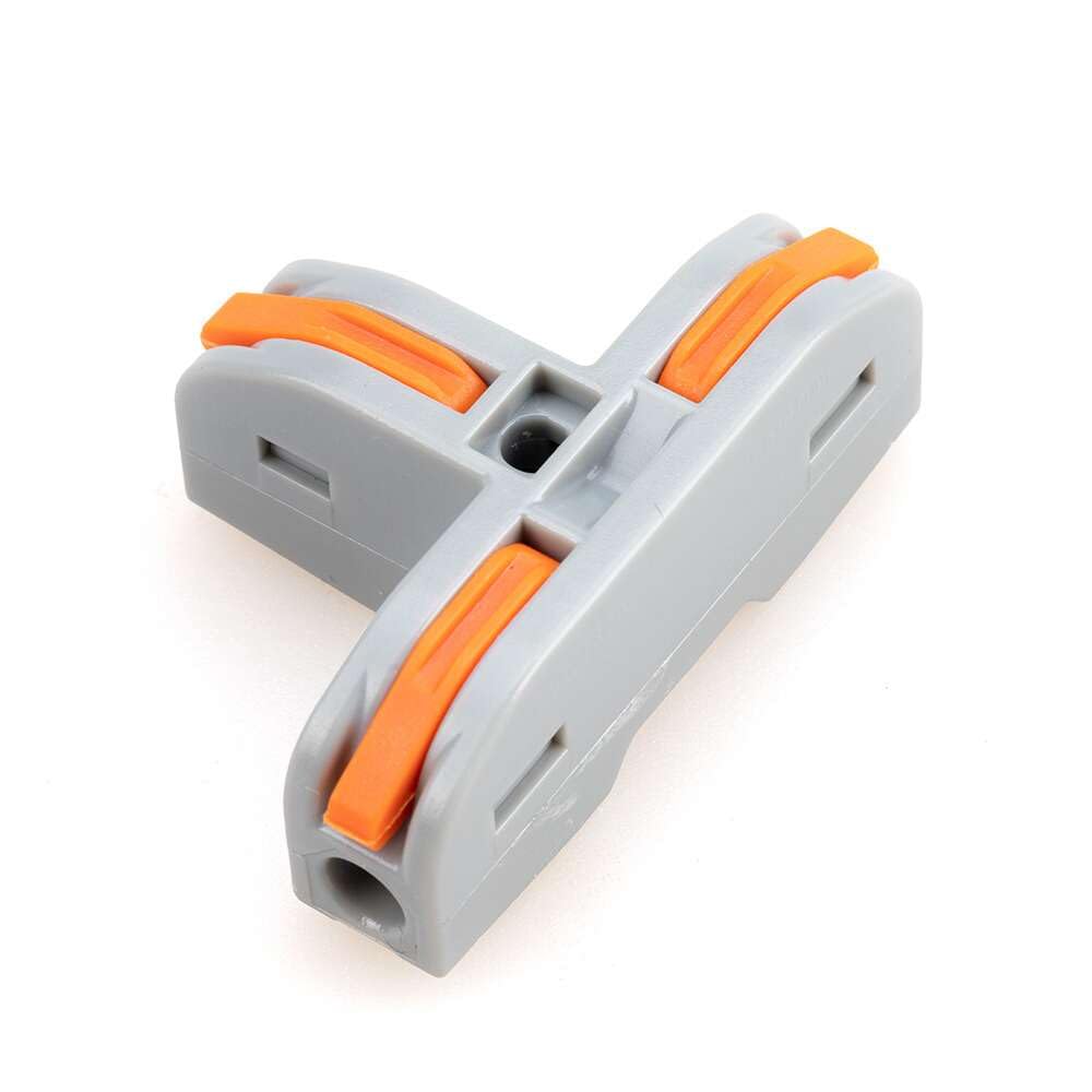 Connector T-Type PCT-112 Push-In Terminals for Cable Connection 1 In 2 Out