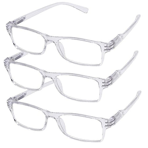 3 Pack Reading Glasses for Men and Women Comfortable Scratch Resistant Reading Glasses for Phone Computer 1.00+ to 4.00+ with Case and Free Cotton Handkerchief