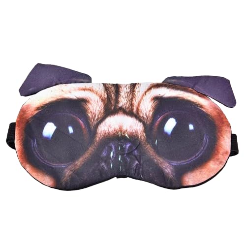 MySouq.Store 1Pcs Natural Sleeping Soft Blindfold Eyepatch Women Men Sleep Eyeshade Eye Cover Cute Cat Dog Sleep Mask Eyeshade Cover Eye Mask (960)