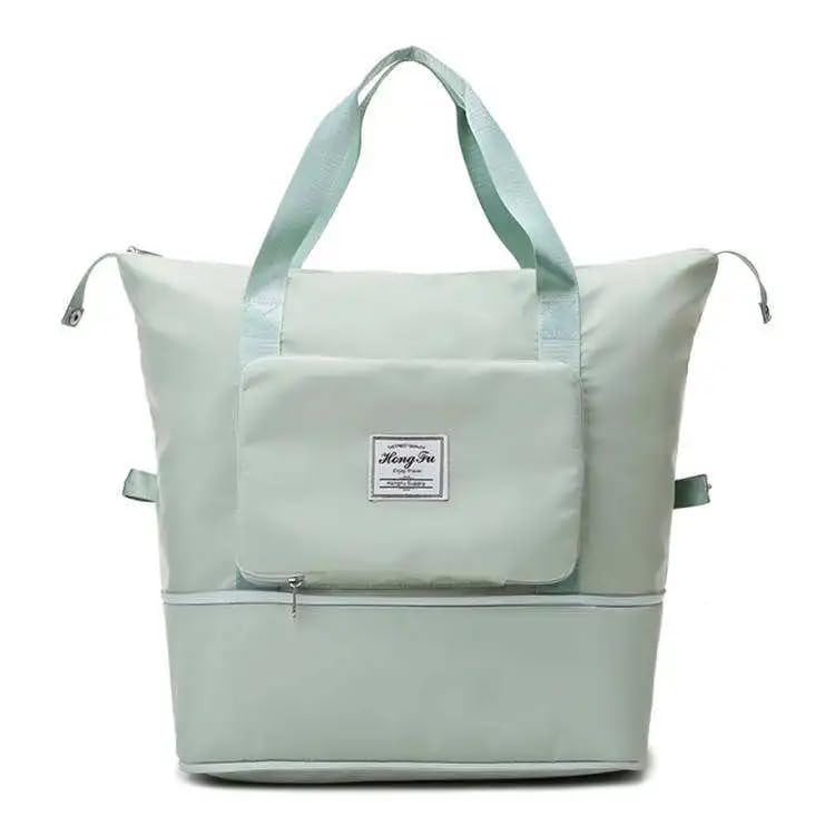 Next store Waterproof Folding Travel Bag – Lightweight Durable Nylon Fabric – Versatile with Bottom Expansion – Gym and Trip Bag (Mint Green)