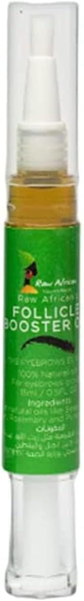 Raw African| Follicle Booster Oil | Promotes Growth | Eyebrows | Eyebrows Treatment | Pure Natural Oils | Prevents Hair Loss | Lightweight | Easy Application | Rosemary | Sweet Almond | 15ml