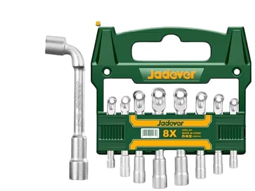 Jadever JDTH4208 L-Angled Socket Wrench Set 8-Pieces