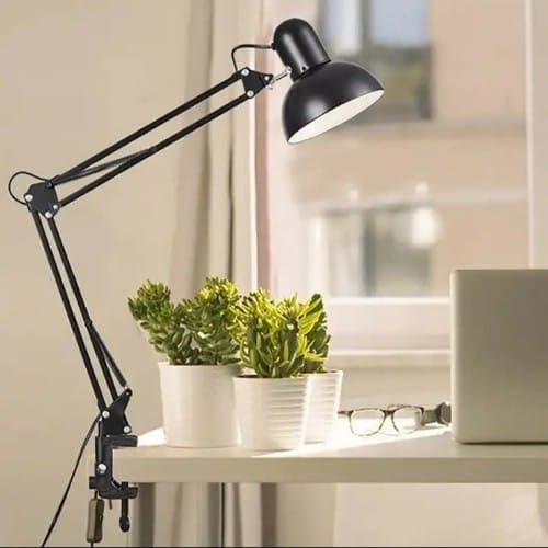 Black foldable desk lamp