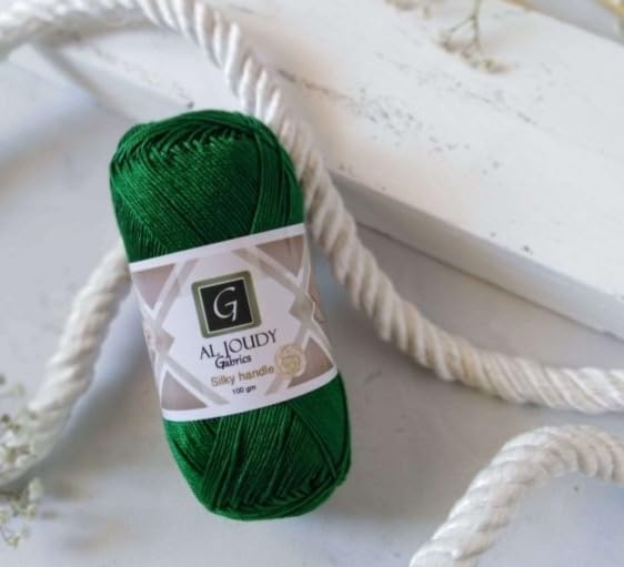 Al Joudy Crochet and Knitting Yarn – 100% Pure Egyptian Long Staple Cotton – Soft & High Quality – Suitable for Amigurumi and Crafts – 100 Grams – Multicolor – Code 12
