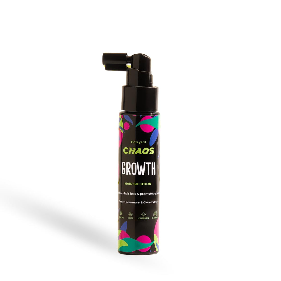 CHAOS Growth Hair Solution - Stimulates Hair Growth & Reduces Hair Loss – With Ginger, Rosemary & Clove Extract –Leave-In Spray – Fast Absorption -Sulfate-Free, 60ml