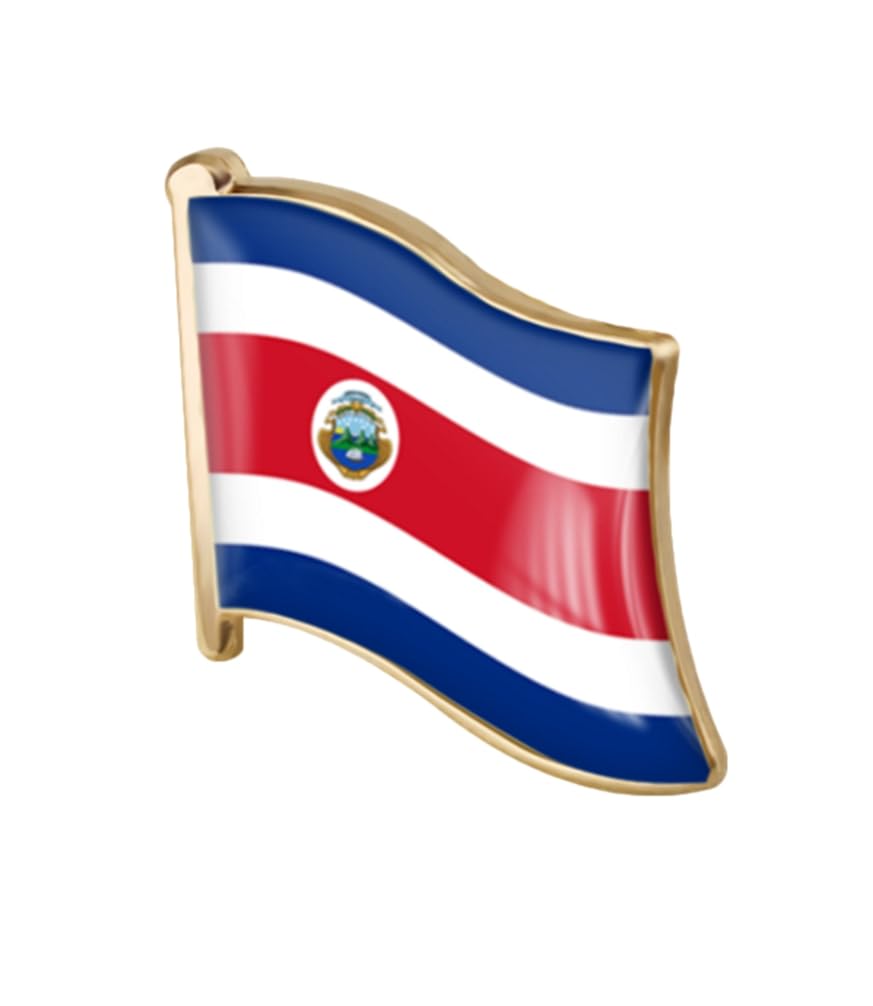 vmcoatdu 1inch Country Flag Pin Badge International Travel Brooch Metal Alloy Souvenir Pin