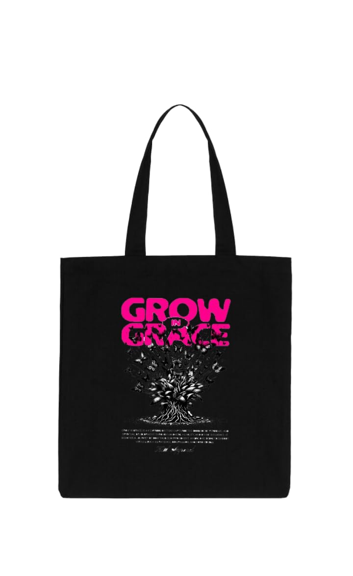 GROW IN GRACE Tote bag Black