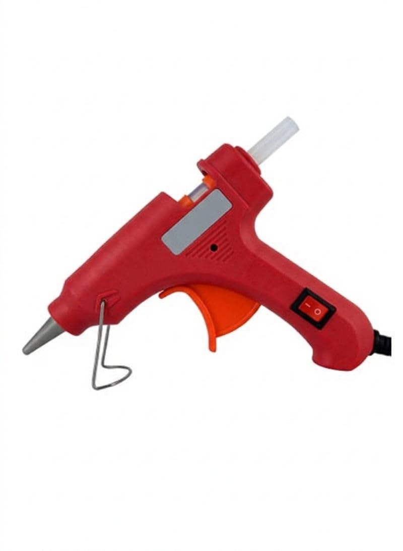 Hot Melt Glue Gun with 20W Triple Power, Fast and Practical for Arts and Crafts, Home Stamping, Toys, Repairs and Craft Projects - Red