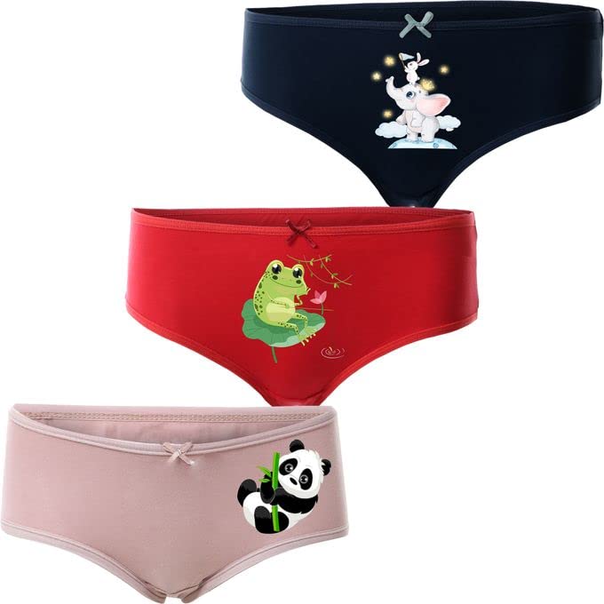 Mesery Soft Hipster Panties - For Girls - Set of 3