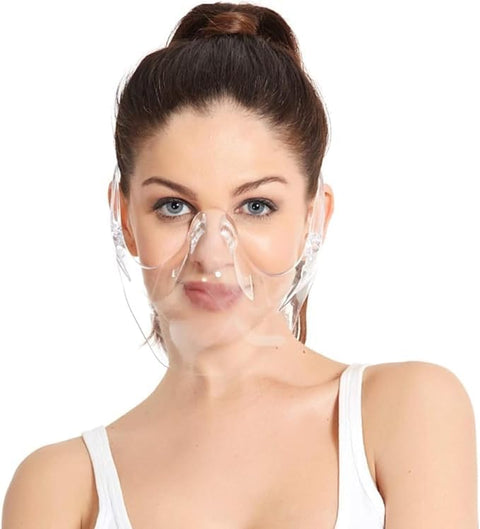 Fullora Clear Acrylic Face Mask, Washable and Reusable, Anti-Fog Face Mask for Men and Women