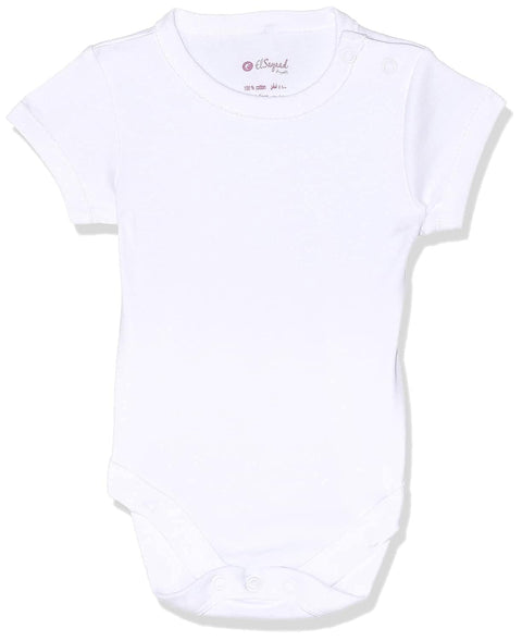 Elsayaad Kids Short Sleeve bodysuit- White,3-6 M