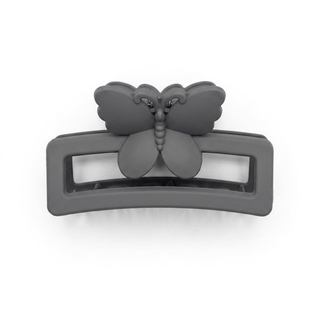 Catch Up Rectangle Butterfly Hair Claw Clip for Women & Girls – Elegant Butterfly Design Rectangular Hair Clip, Strong Hold Non-Slip Grip, Lightweight Stylish Daily Hair Accessory