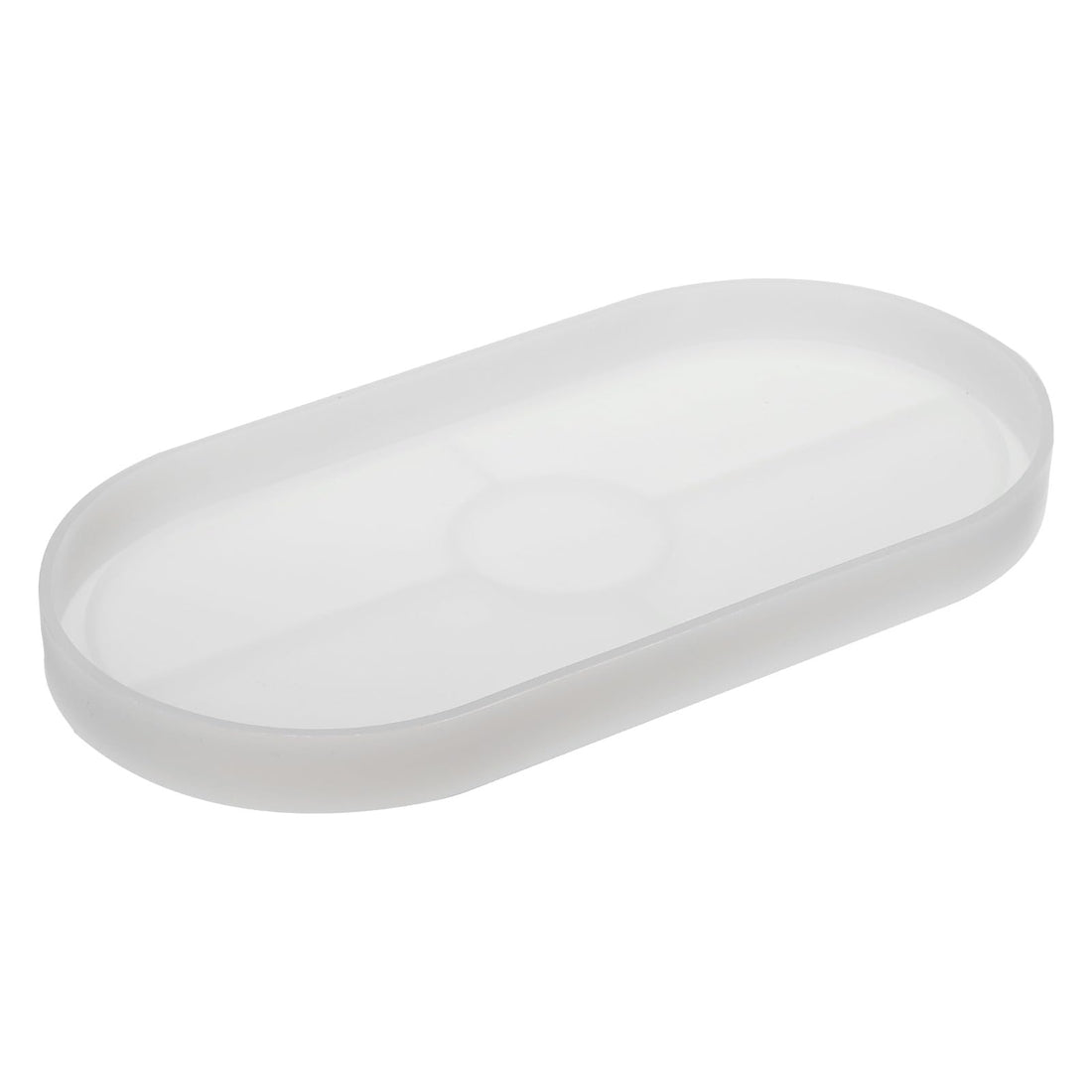 PATIKIL Silicone Coaster Mold, 9.2x4.2 Inch Oval DIY Tray Dish Mold Jewelry Trinket Storage Plate Mold Planter Tray Mould for Office Home Decor