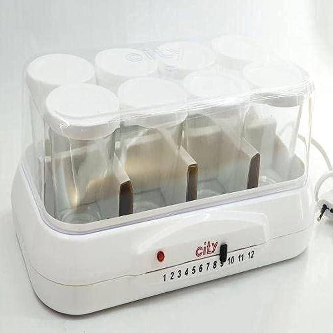 Volura Electric Yogurt Maker, Portable, Healthy, 8 Jars, 125 ml, for Kids and Families