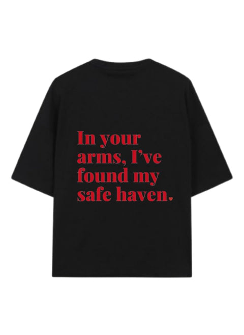 In your arms, I've found my safe haven VaIentine CoupIe T-shirt Black 33