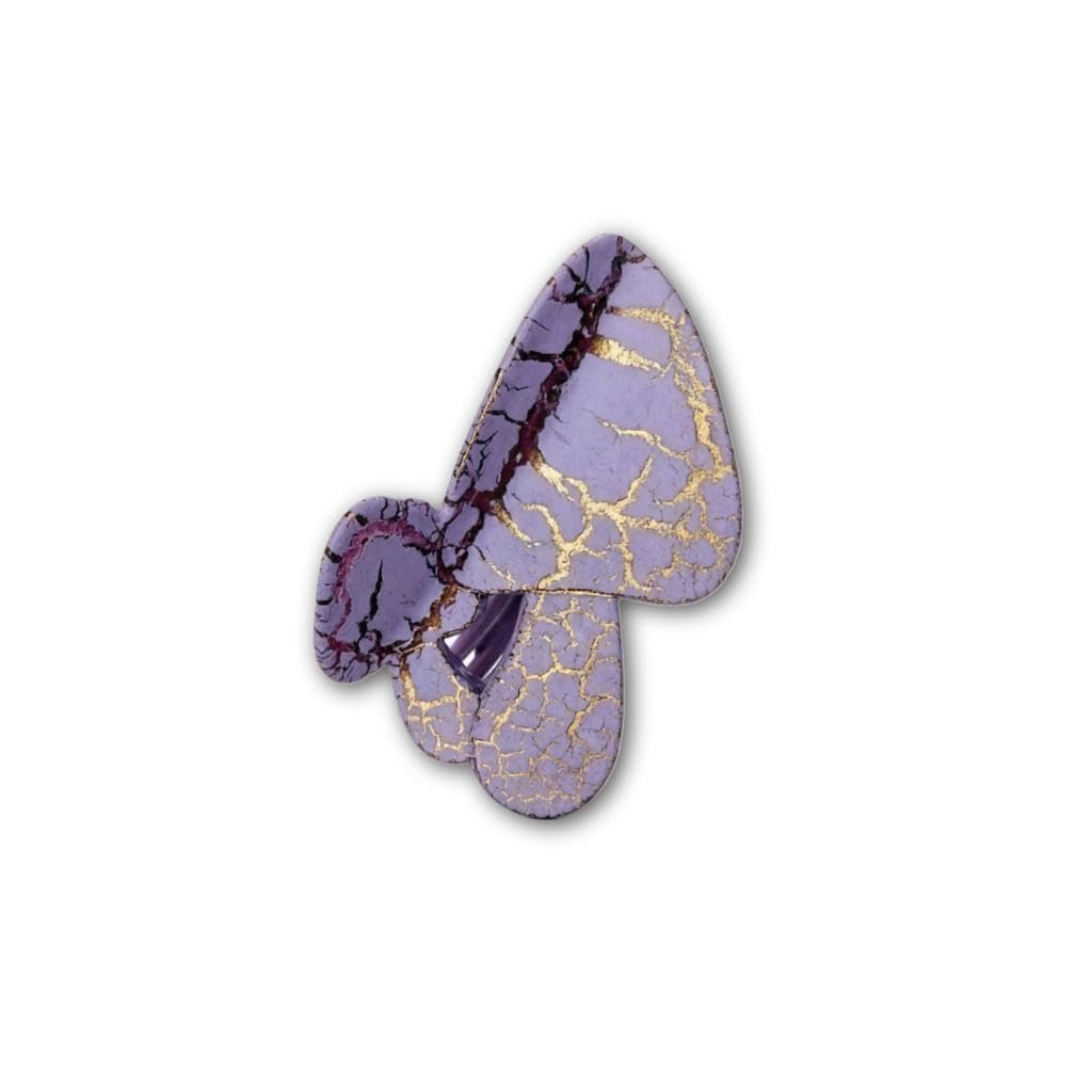 Lightweight Hair Clip - Butterfly Claw with Crackle Finish and Gold Accents Stylish Accessory in Multiple Colours (model 2)