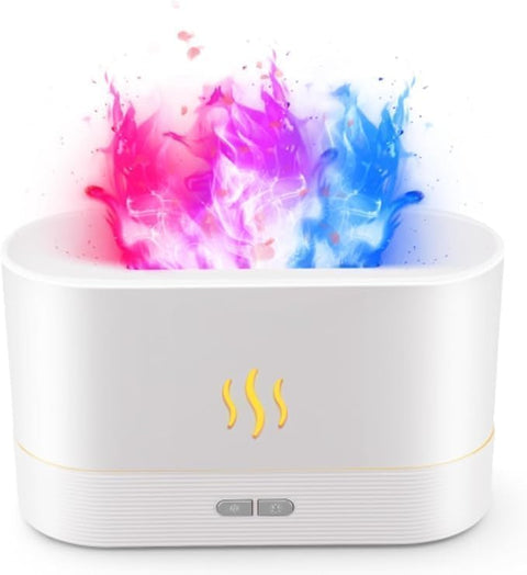 Essential Oil Diffuser with Flame Light,Flame Diffuser,Aromatherapy Diffuser,Humidifier with No-Water Auto-Off Protectio,Portable-Noiseless Aroma Diffusers for Home,Office or Yoga (multicolor)